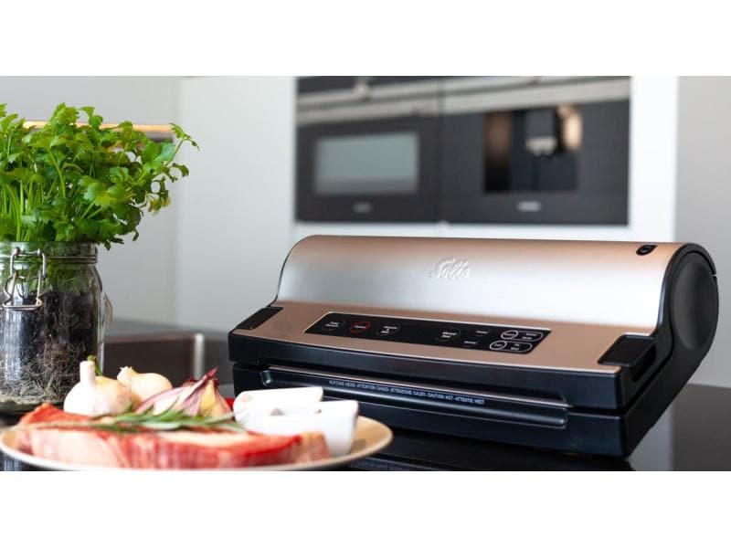 Solis Vakuumiergerät Vac Prestige Silber Automatisches Vakuumier-System mit praktischem Bedienungsfeld