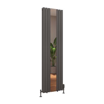 Eastbrook Tunstall dubbele radiator met spiegel 50x180cm 1654W antraciet
