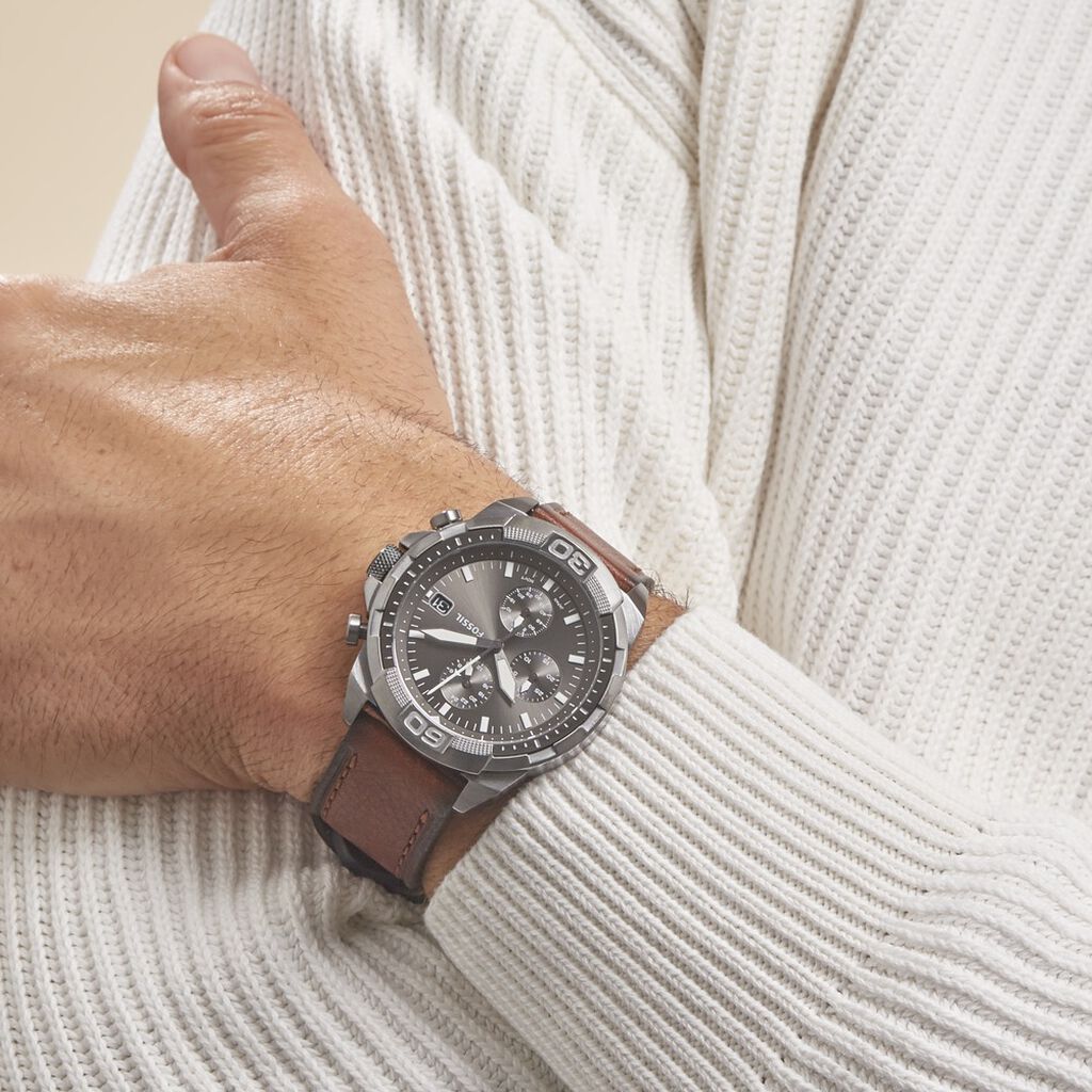 Montre Fossil 44mm Bronson Gris
