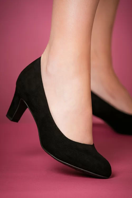 Tamaris Sally Suedine-pumps in zwart