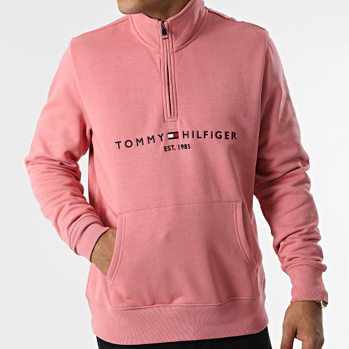 Sweat Col Zippé Logo 0954 Rose