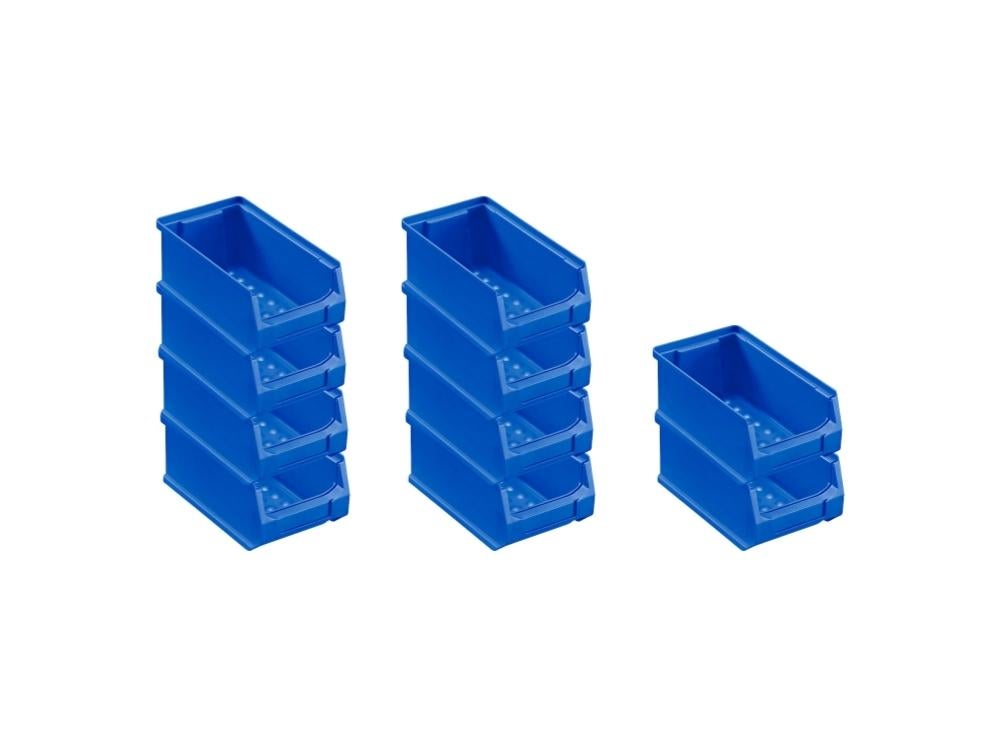 PROREGAL Value Pack 10x Blauwe Opbergdoos 2,0 HxBxD 7,5 x 10 x 17,5 cm 0,8 Liter Opbergcontainer