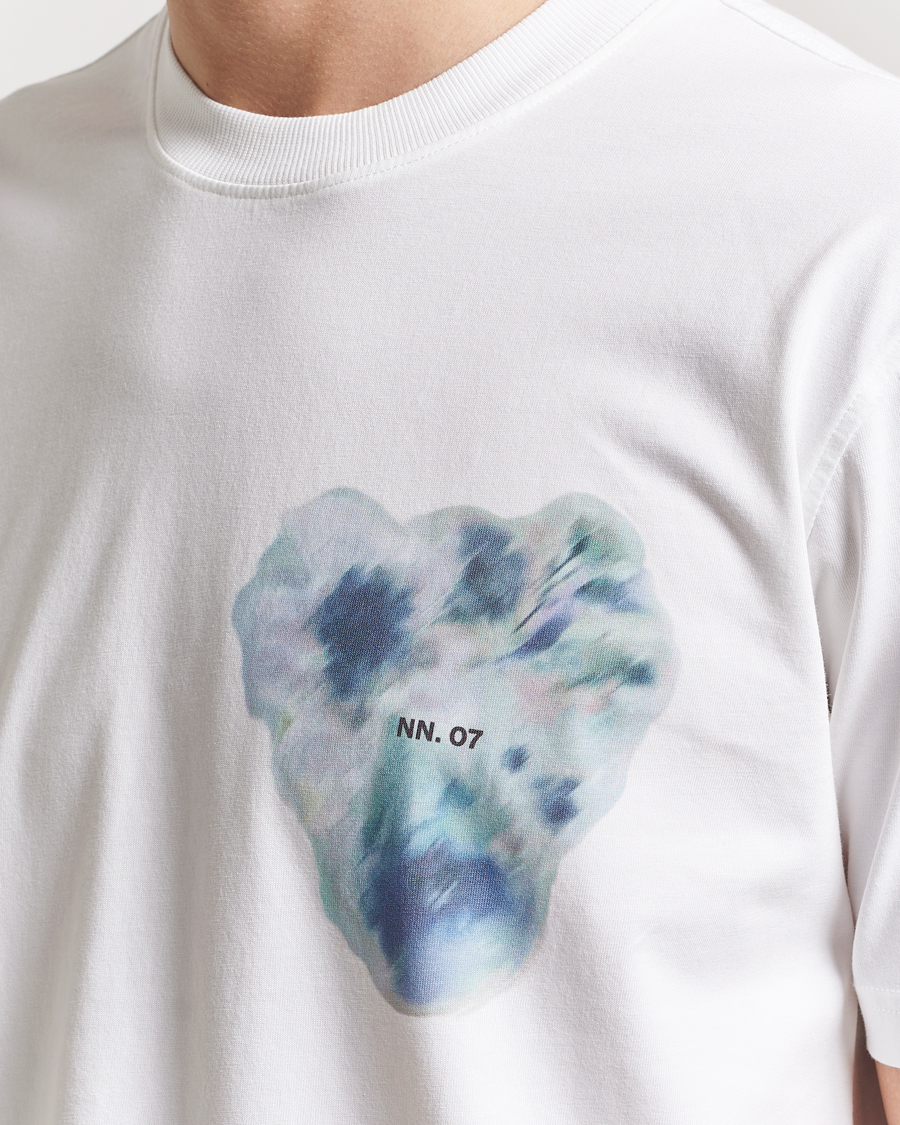 NN07 Adam Printed Crew Neck T-Shirt White