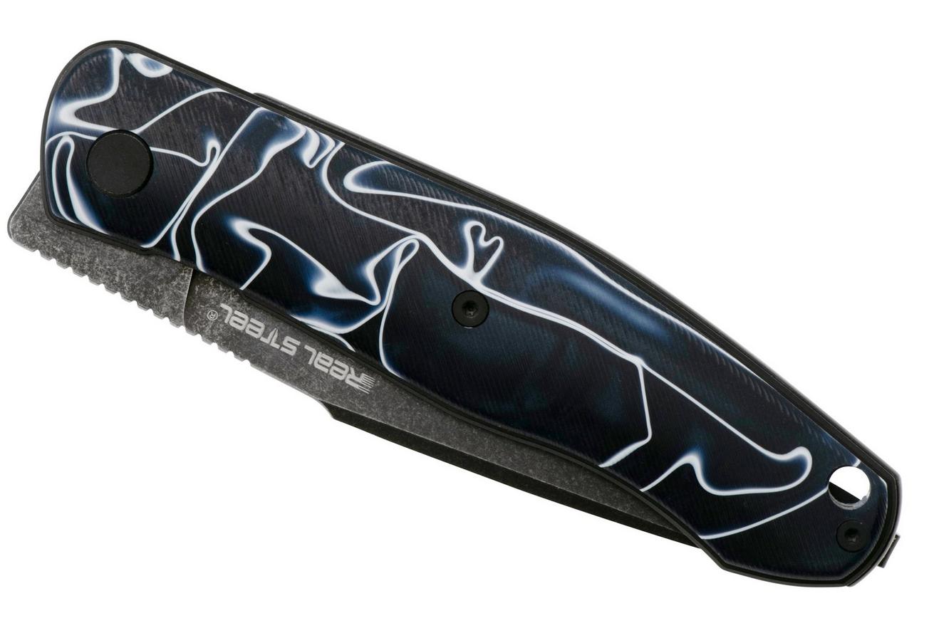 Real Steel Serenity 7682AB Blackwashed, Blue White Acrylic, zakmes, Ivan Braginets design