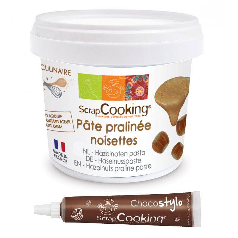 Pâte de noisettes 200 g + 1 Stylo chocolat Scrapcooking