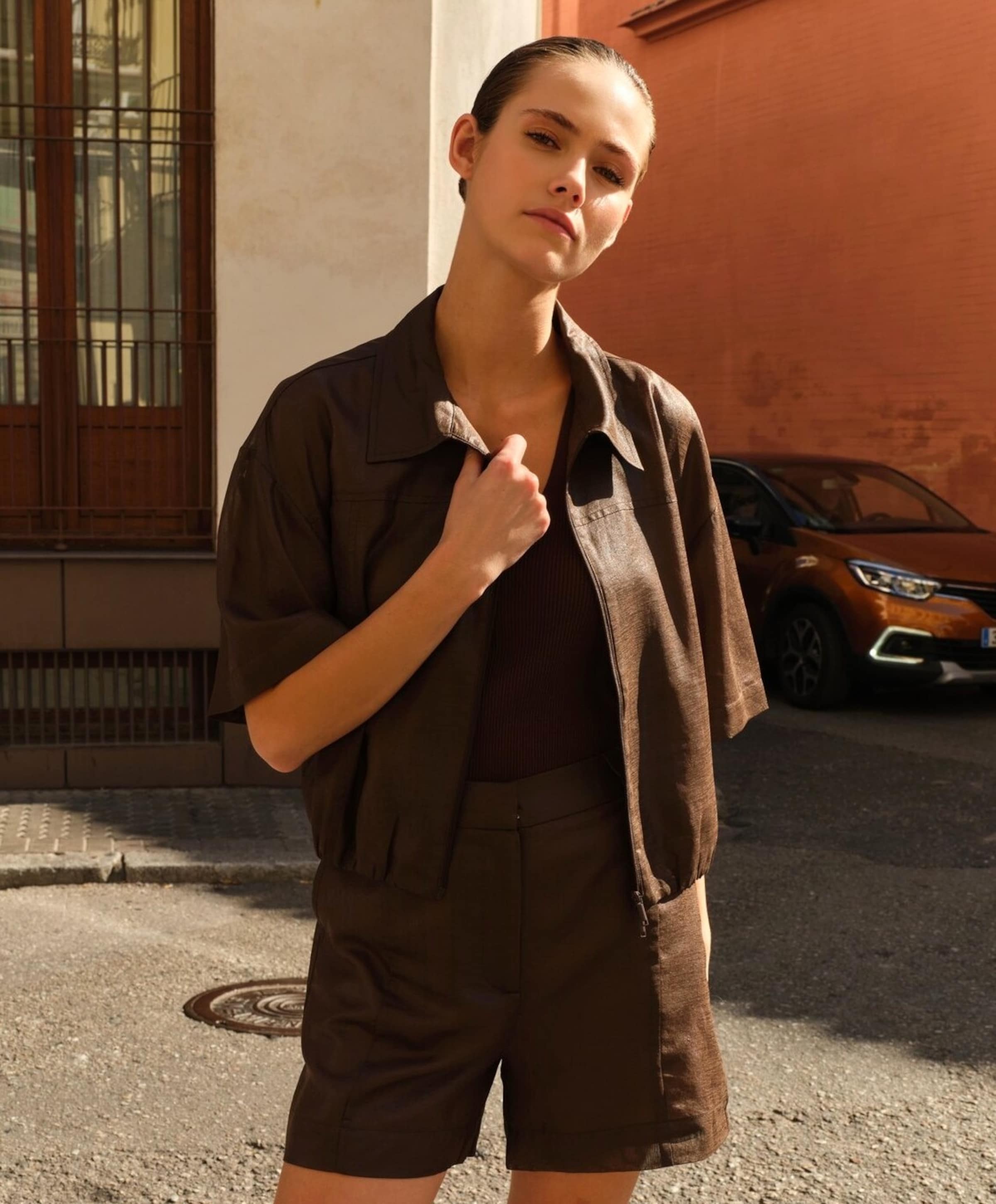 YAYA Dames blouse bruin
