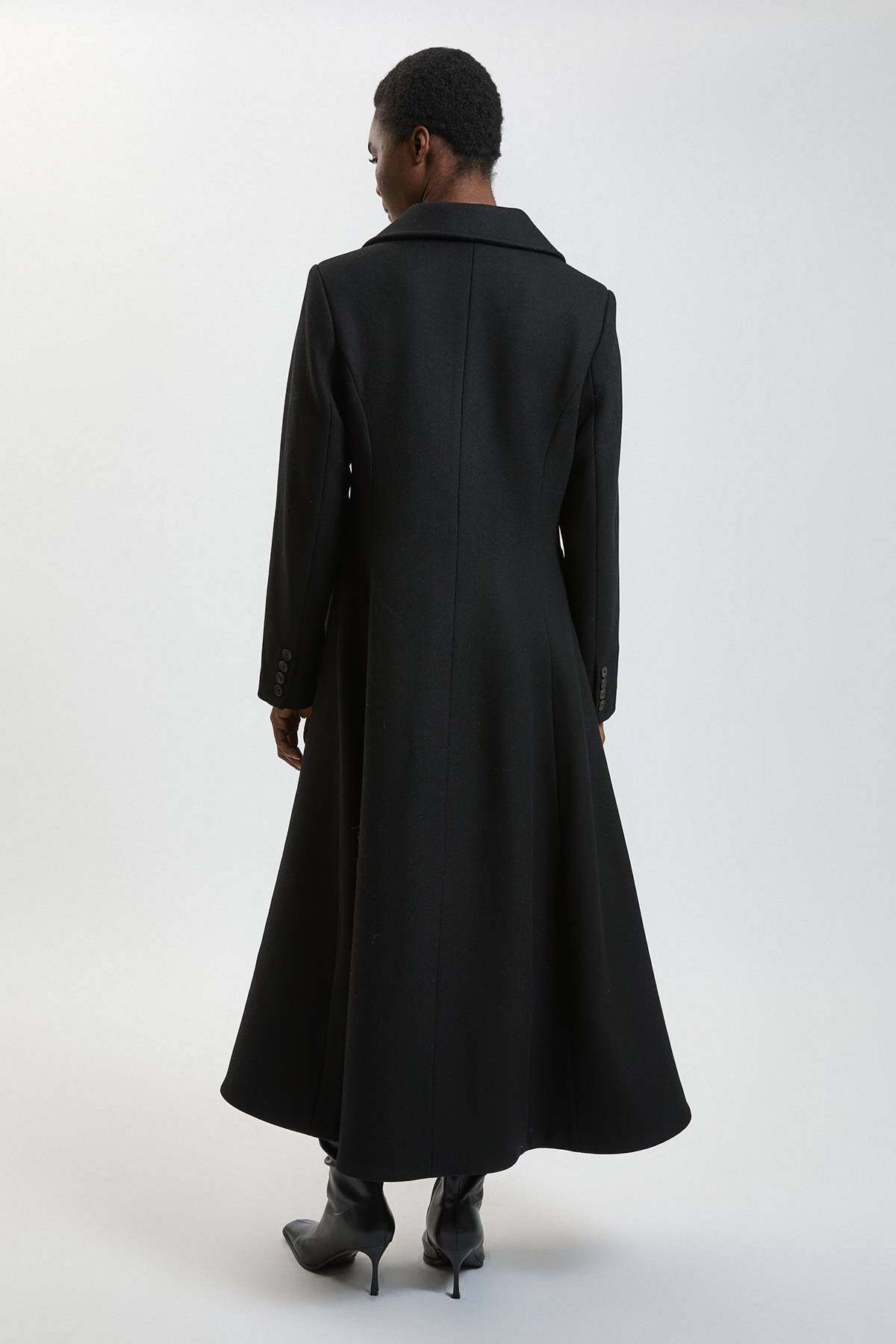 KarenMillen Manteau Mi-long Évasé En Laine Ajusté Petite