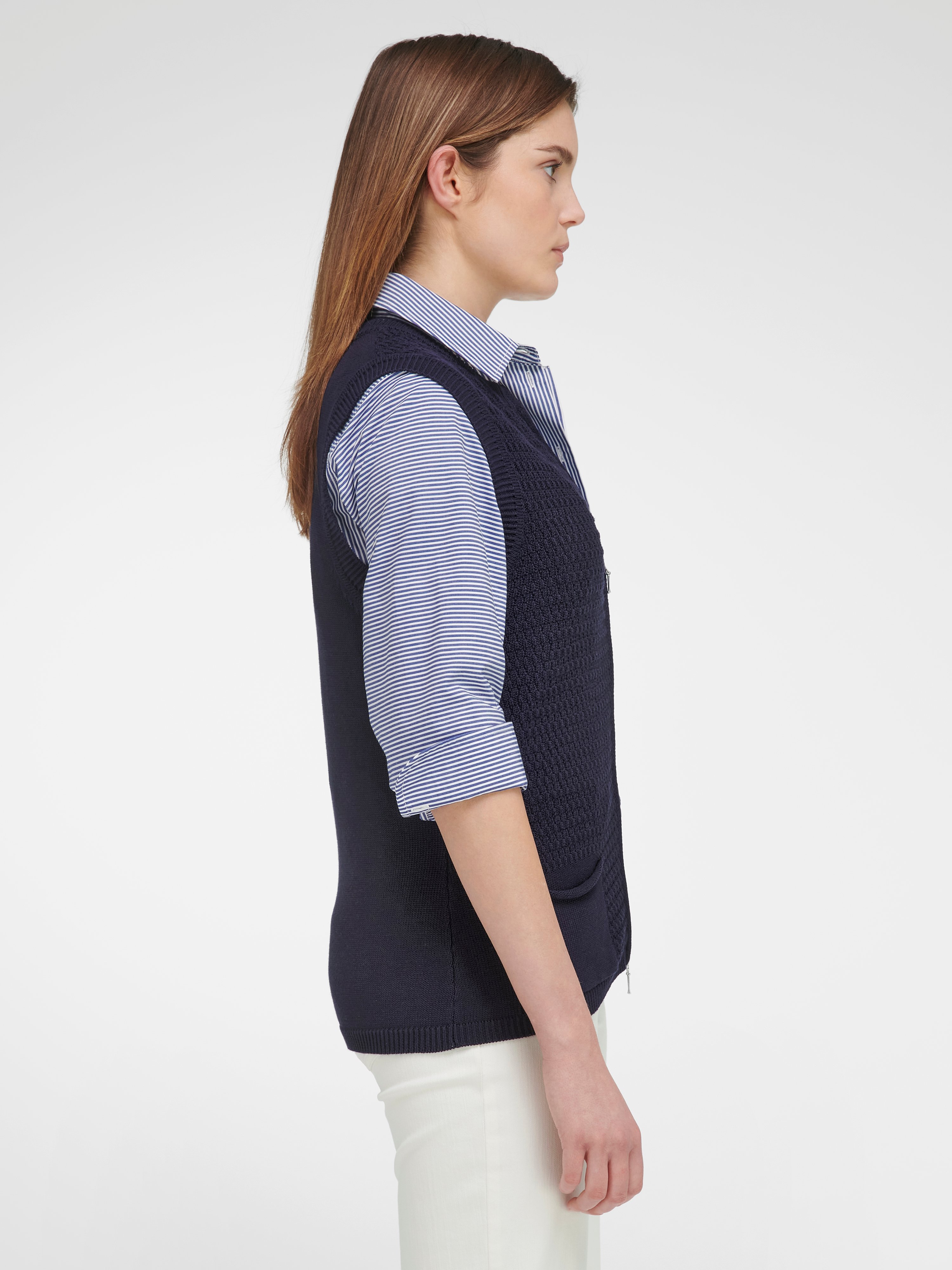 Strickweste aus 100% Baumwolle Supima