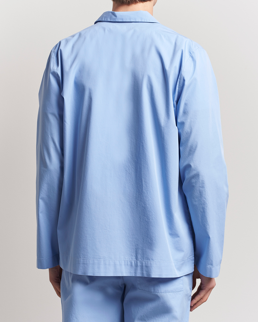 Tekla Poplin Pyjama Shirt Cornflower Blue