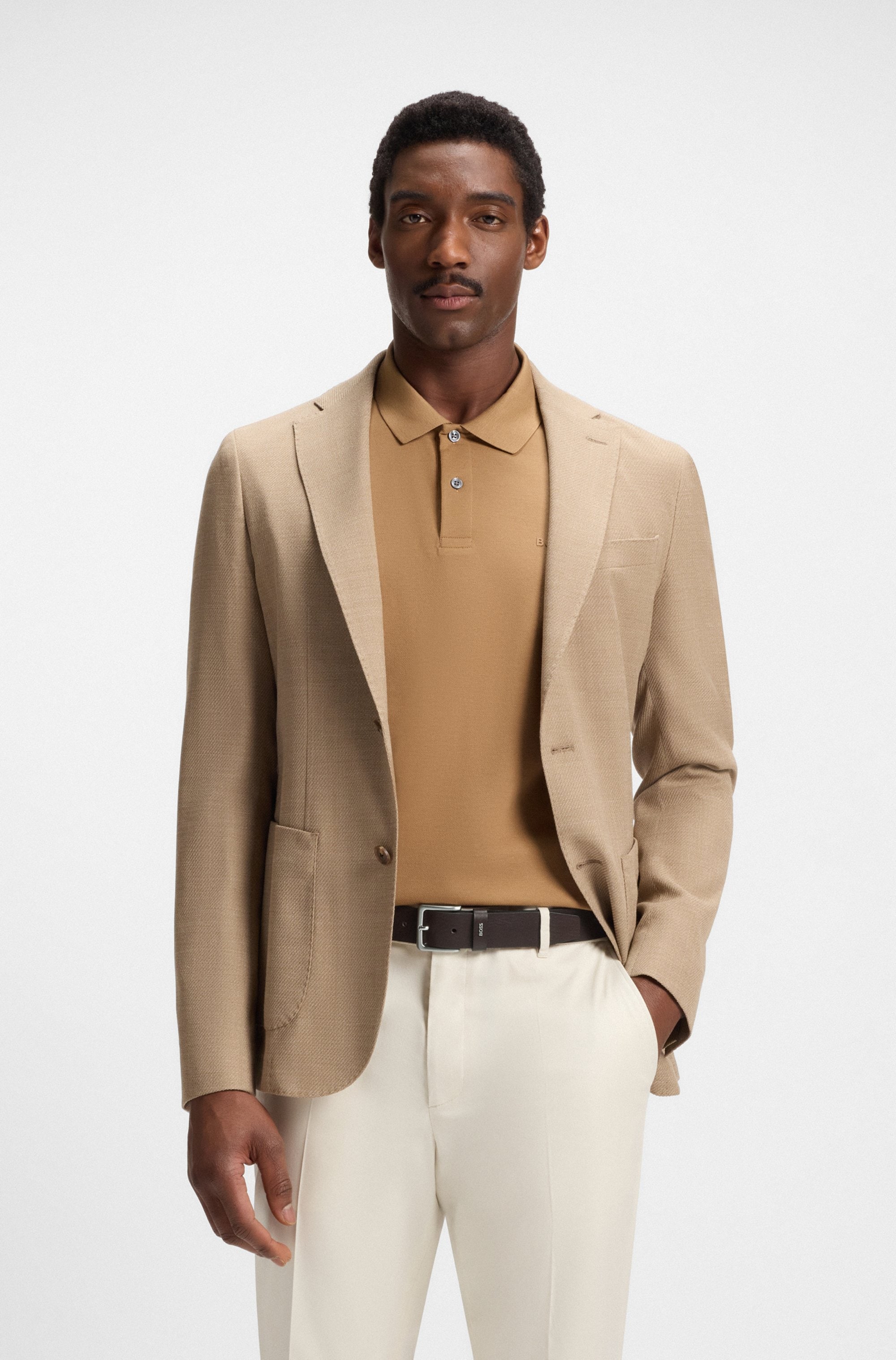BOSS Ledergürtel »Ronnie BOSS Sz35« mit Label-Pin