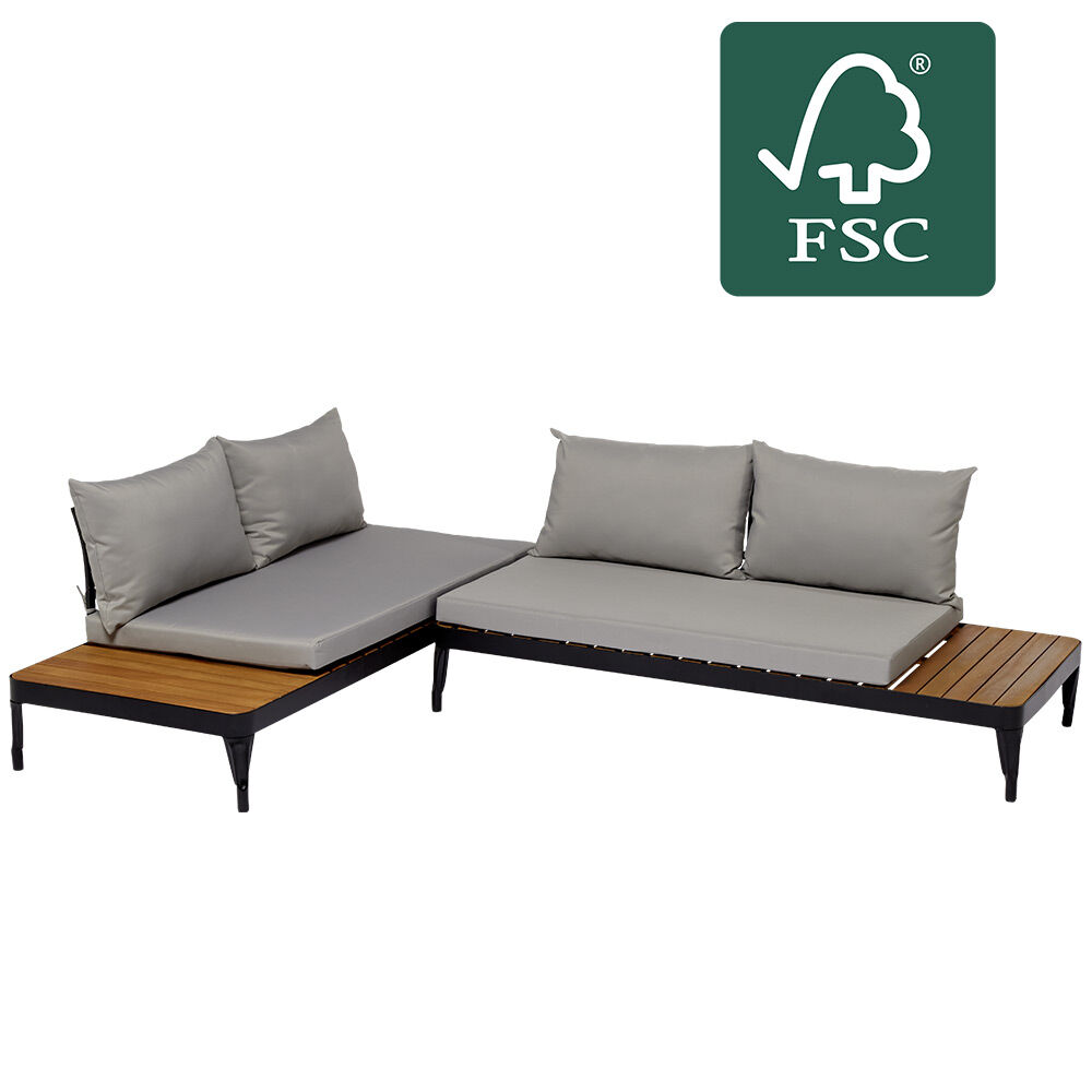 Salon de jardin Fabrik métal et bois certifié FSC®