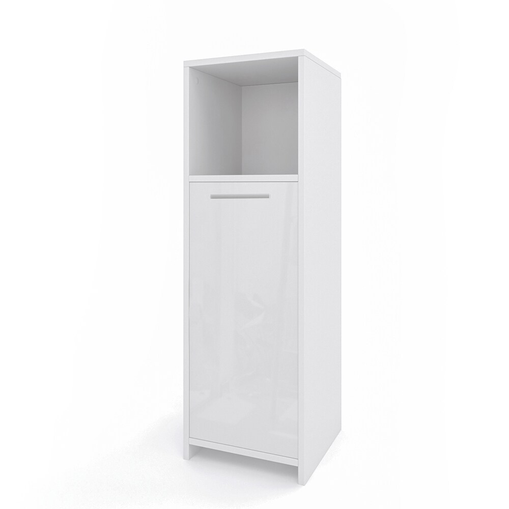 Vicco Badschrank Kiko Midischrank Badezimmerschrank Badmöbel Bad Weiß Hochglanz