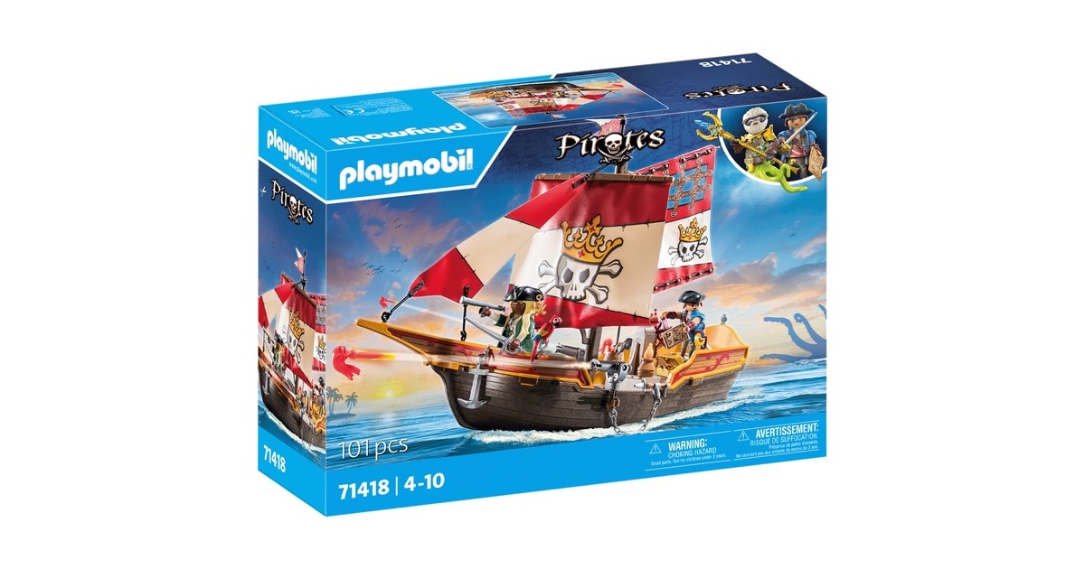 PLAYMOBILPirates - Piratenschip Constructiespeelgoed  (71418)