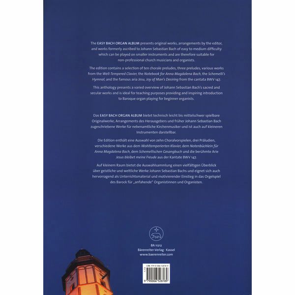 Bärenreiter An Easy Bach Organ Album