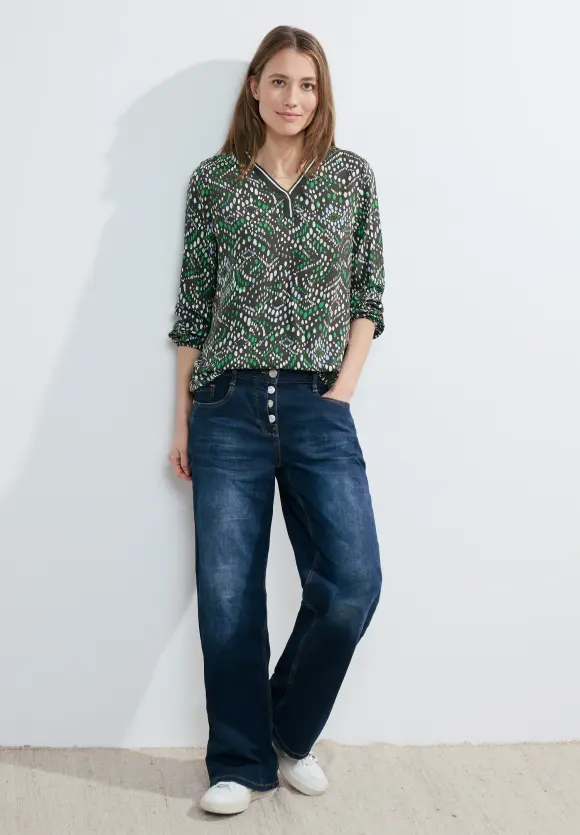 Multicolor Printbluse - strong khaki