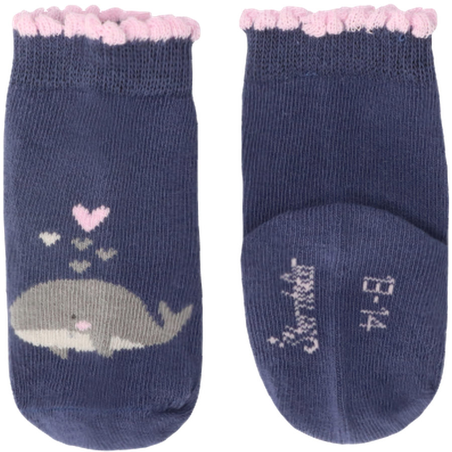 Sterntaler Baby-Socken 3er-Pack Wal blau