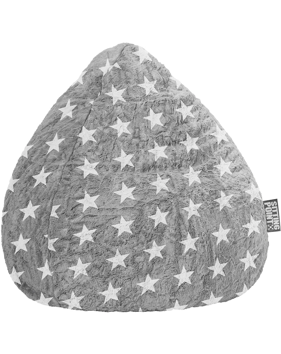 BeanBag FLUFFY STARS XL, 70 x 110 (Farbe: grau)