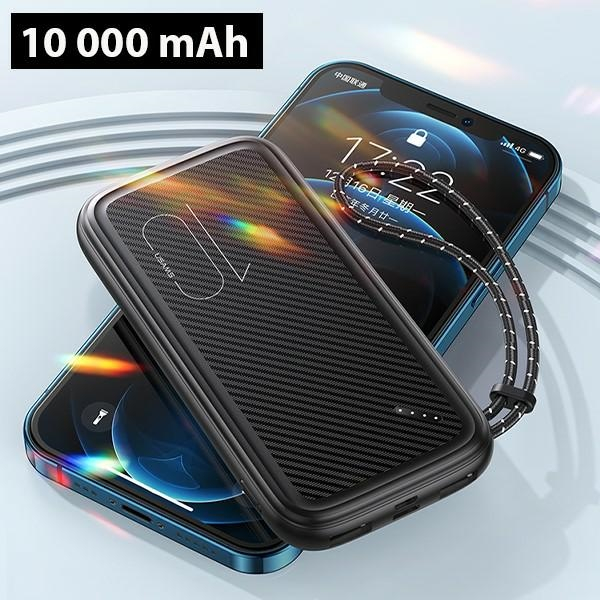 (10000mAh) Dual USB A / USB C / Micro USB Powerbank Power Delivery Ladegerät (10KCD15003) - Grün