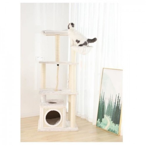 Árvore para gatos branca Cstore com nicho