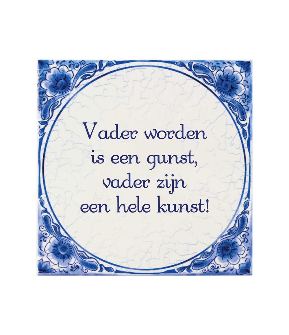 Delfts Blauw Tegel Vader Worden 14,5cm
