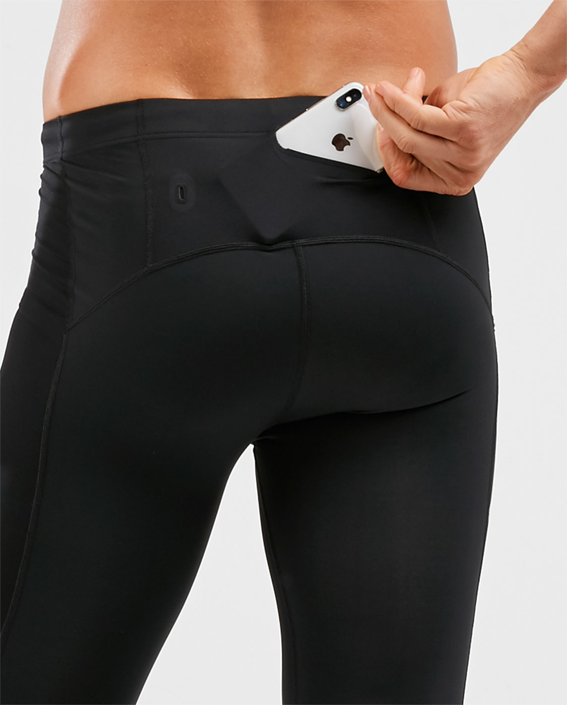 Run Dash Compression Tights M BLK/DNF/Black/Denim Reflective
