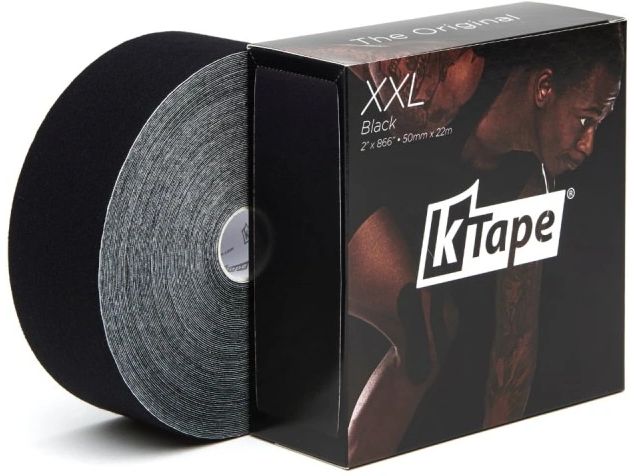 K-Tape K-Tape XXL schwarz 5 cm x 22 m Atmungsaktives Kinesiology Tape für Muskeln und Gelenke
