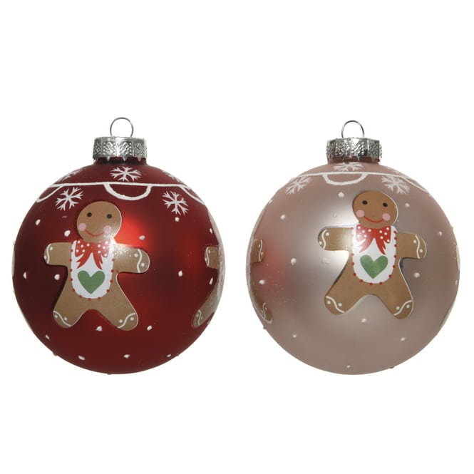 Christbaumkugel - Lebkuchenmännchen - Ø = ca. 8 cm - 1 Stück