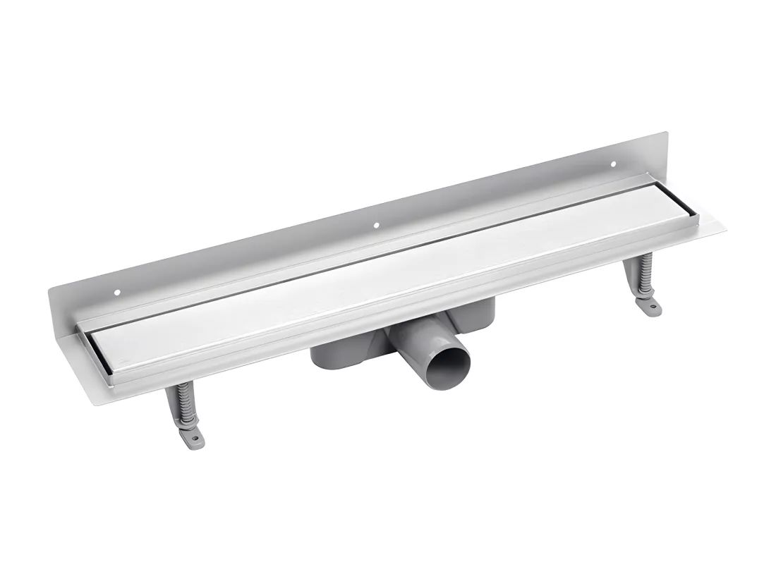 Caniveau de douche BASSO, proche de mur, couleur: inox brossé, longueur:100 cm