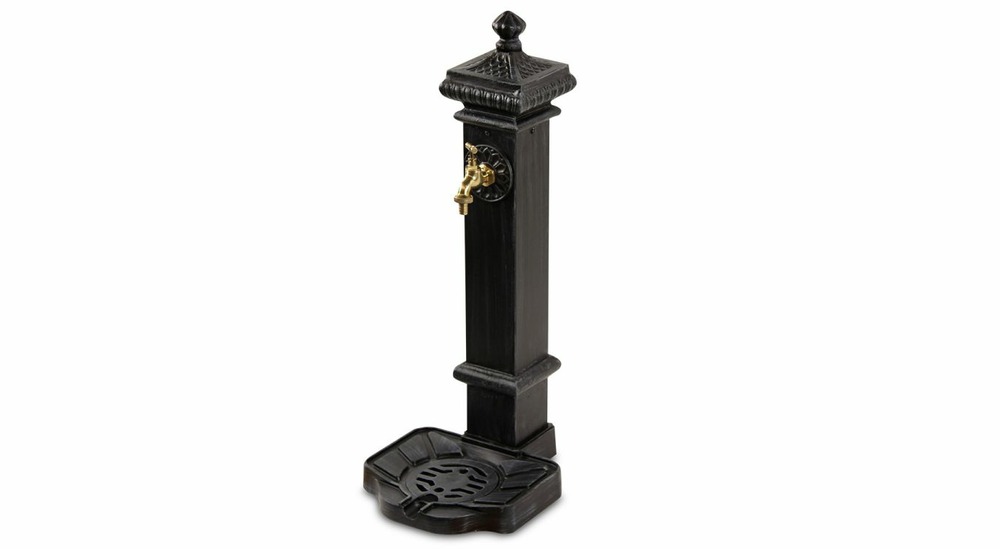 Fontaine de jardin aluminium-métal gris 29x33x76cm