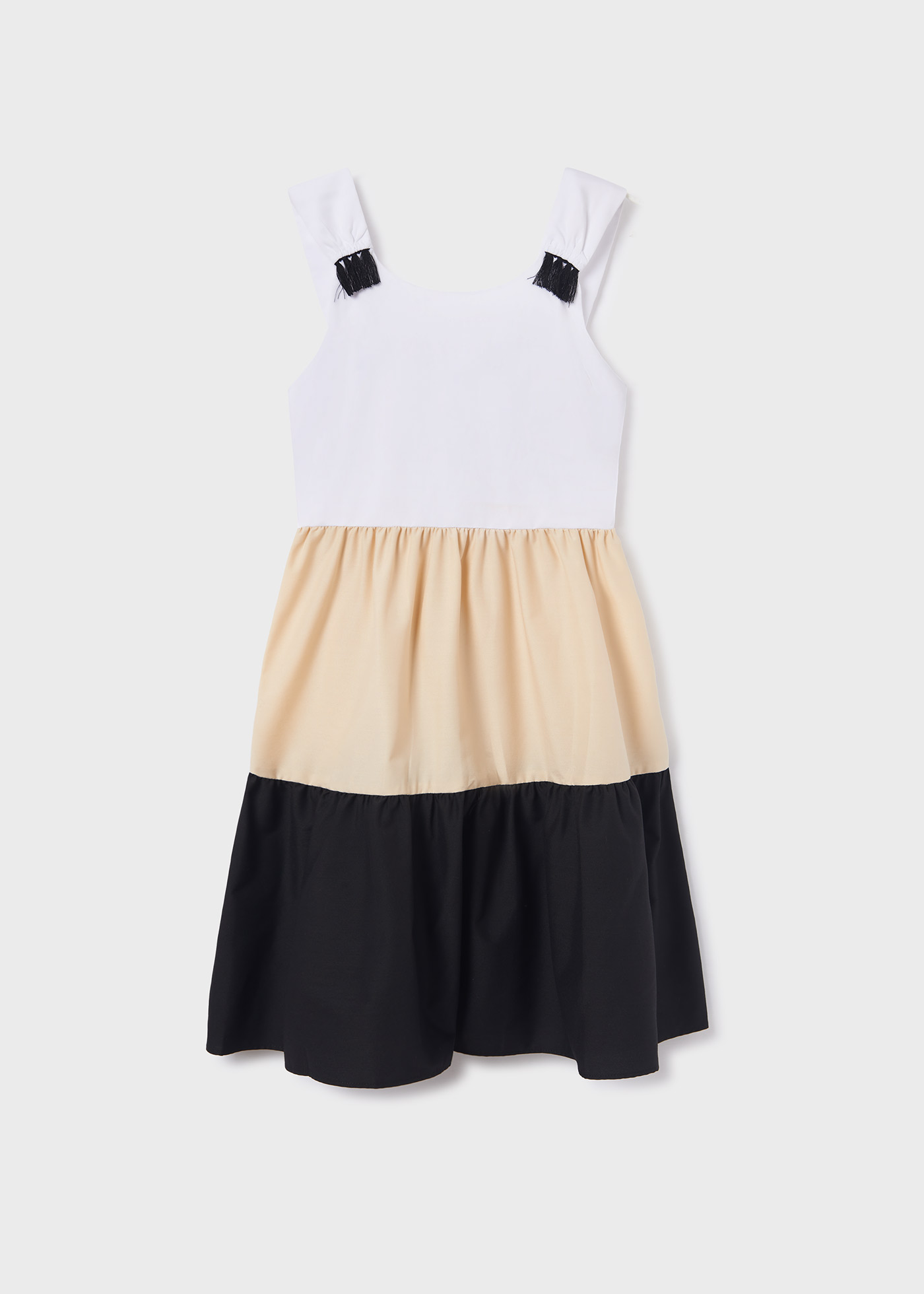 Vestido color block para menina