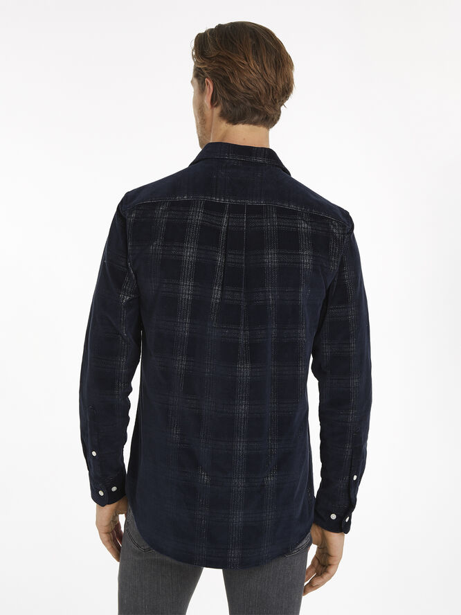 Tommy Hilfiger CORDUROY CHECK RF SHIRT Desert sky / multi