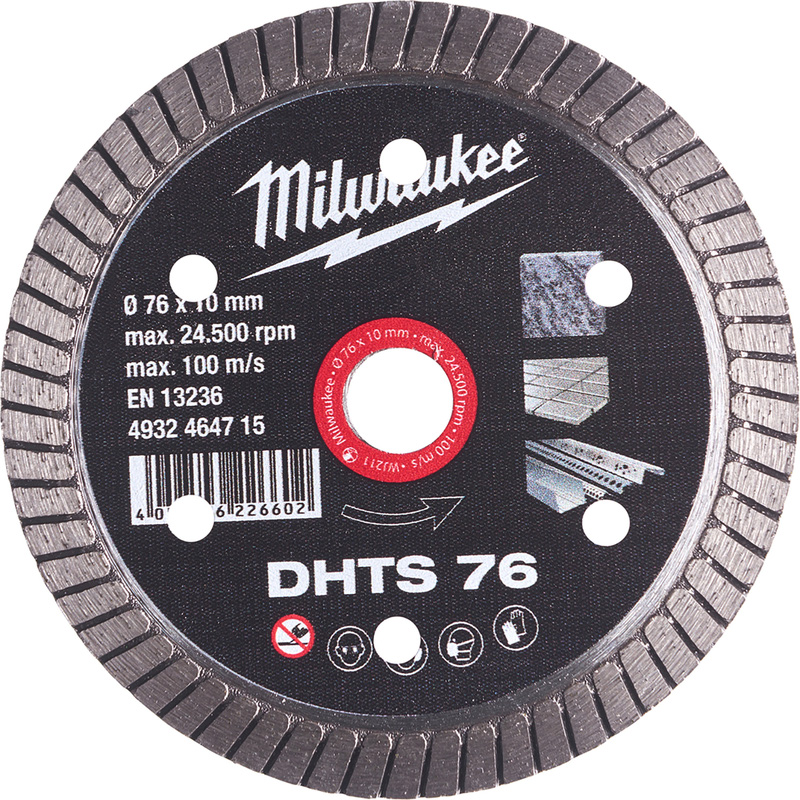 Milwaukee Diamantslijpschijf natuursteen/keramiek DHTS 76mm
