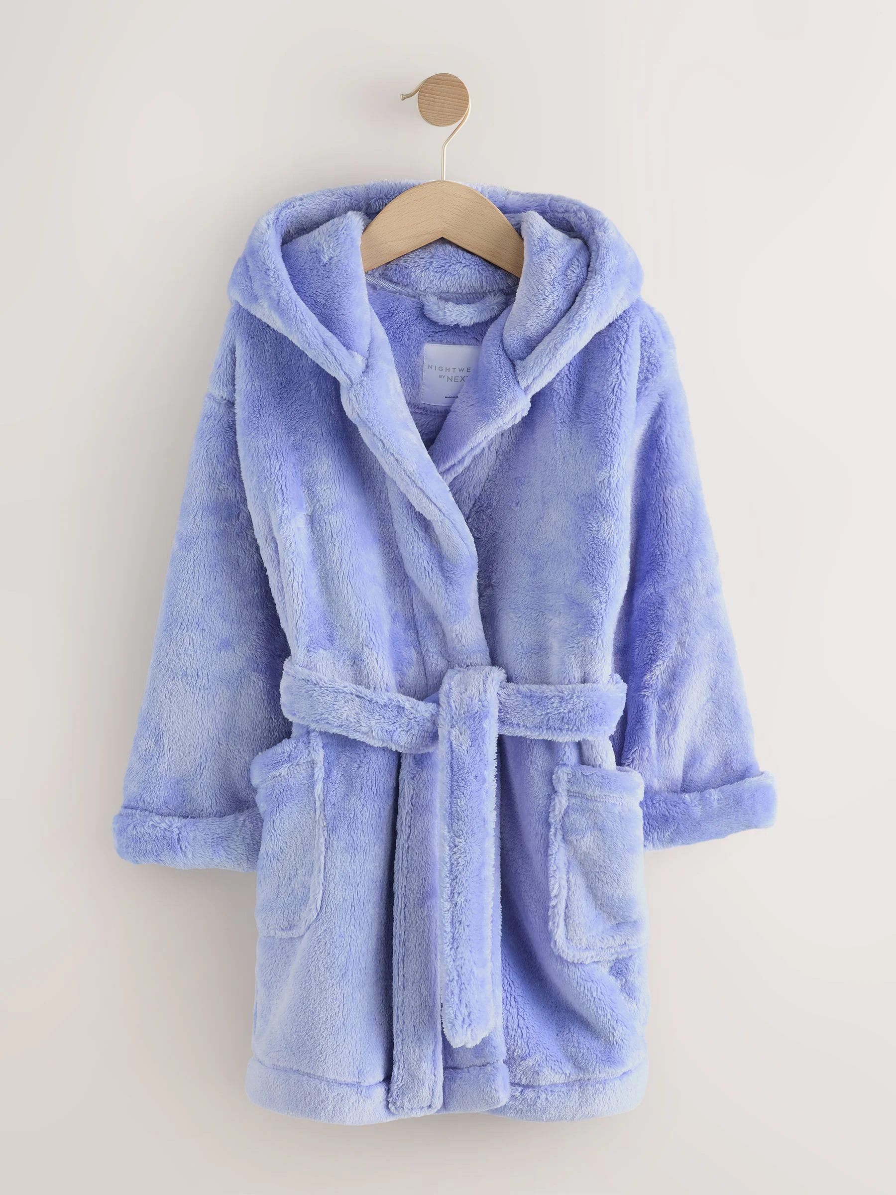 Blauw - Zacht aanvoelende fleece kamerjas (9 mnd-16 jr)