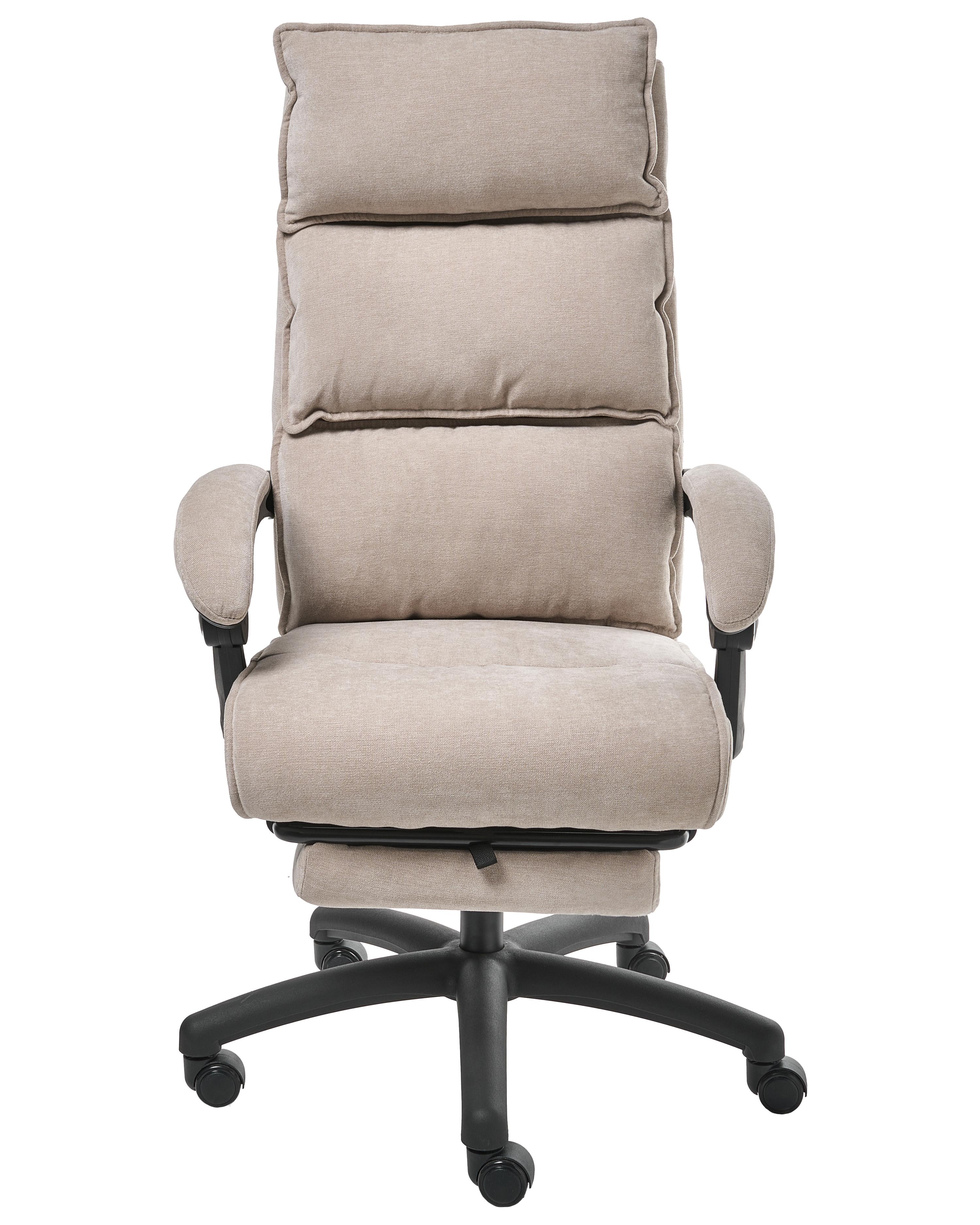 Directeursstoel inclusief voetensteun EATON Chenille Beige