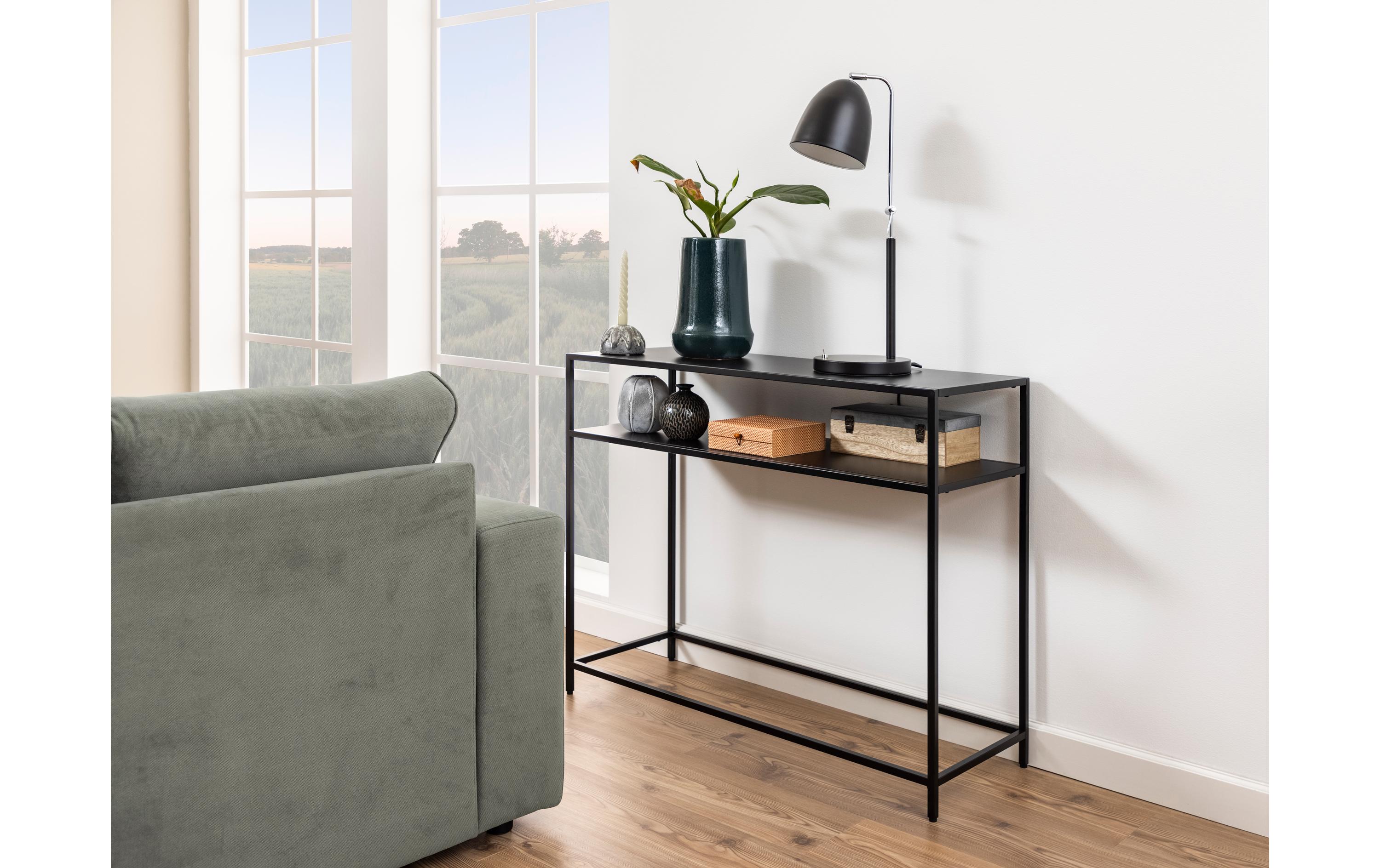 Konsolentisch Newcastle 100 x 35 x 79 cm, Schwarz<br>TV-Tisch