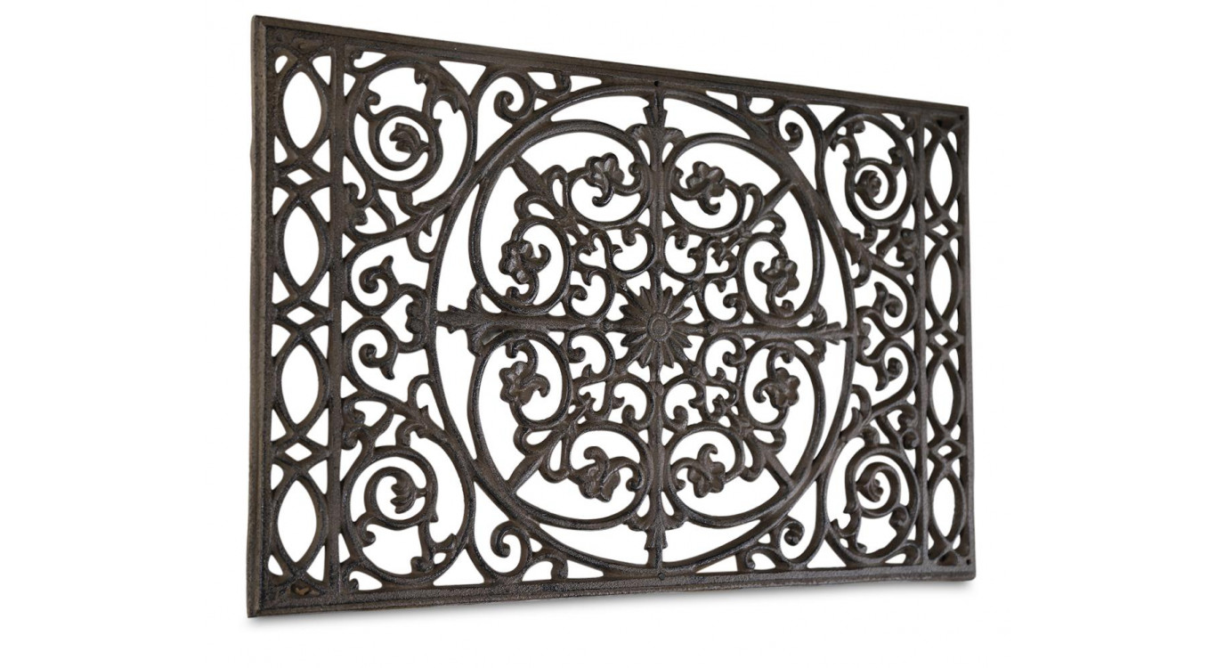 Paillasson rectangulaire fonte marron 56x36x2cm