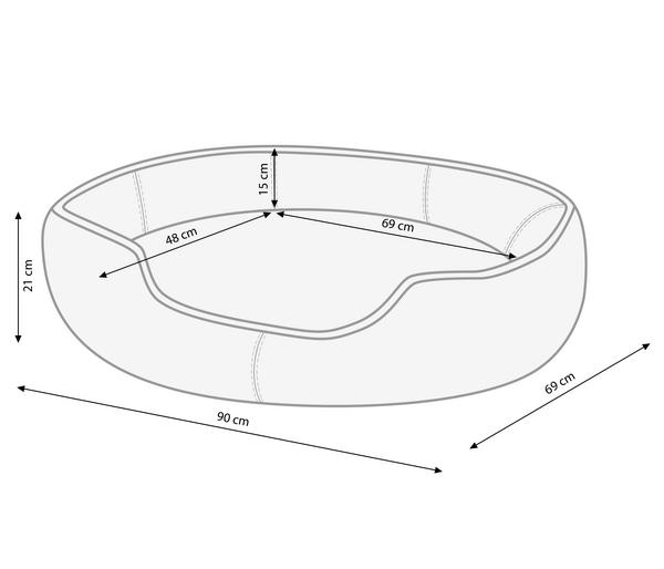 Dehner Lieblinge Kuschelbett Nevada, oval,