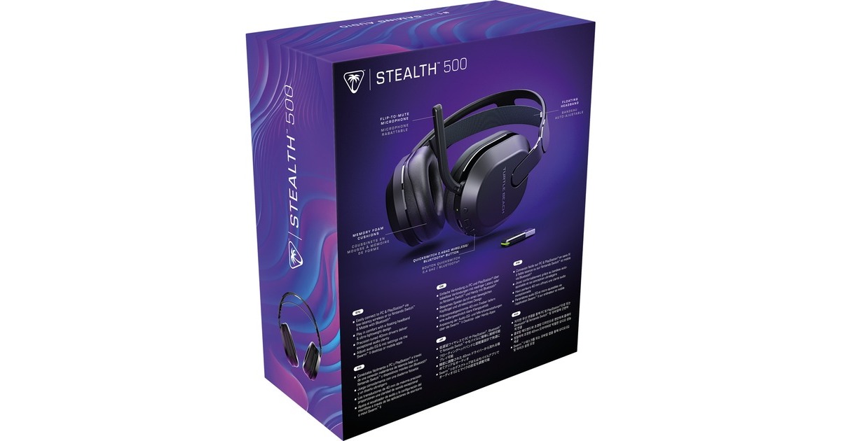 Turtle BeachStealth 500 over-ear gaming headset  (Zwart, Pc - Windows 10 en hoger, PlayStation 4 / 5, Nintendo Switch, Android, iOS)
