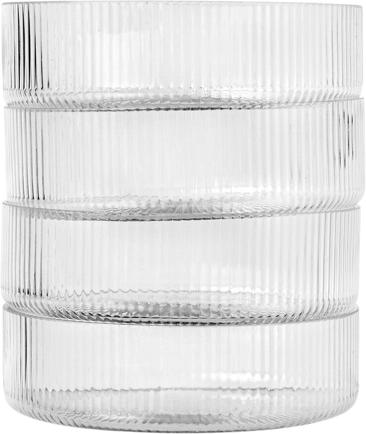 ferm LIVING Ripple Serving Bowls - Set of 4 Clear