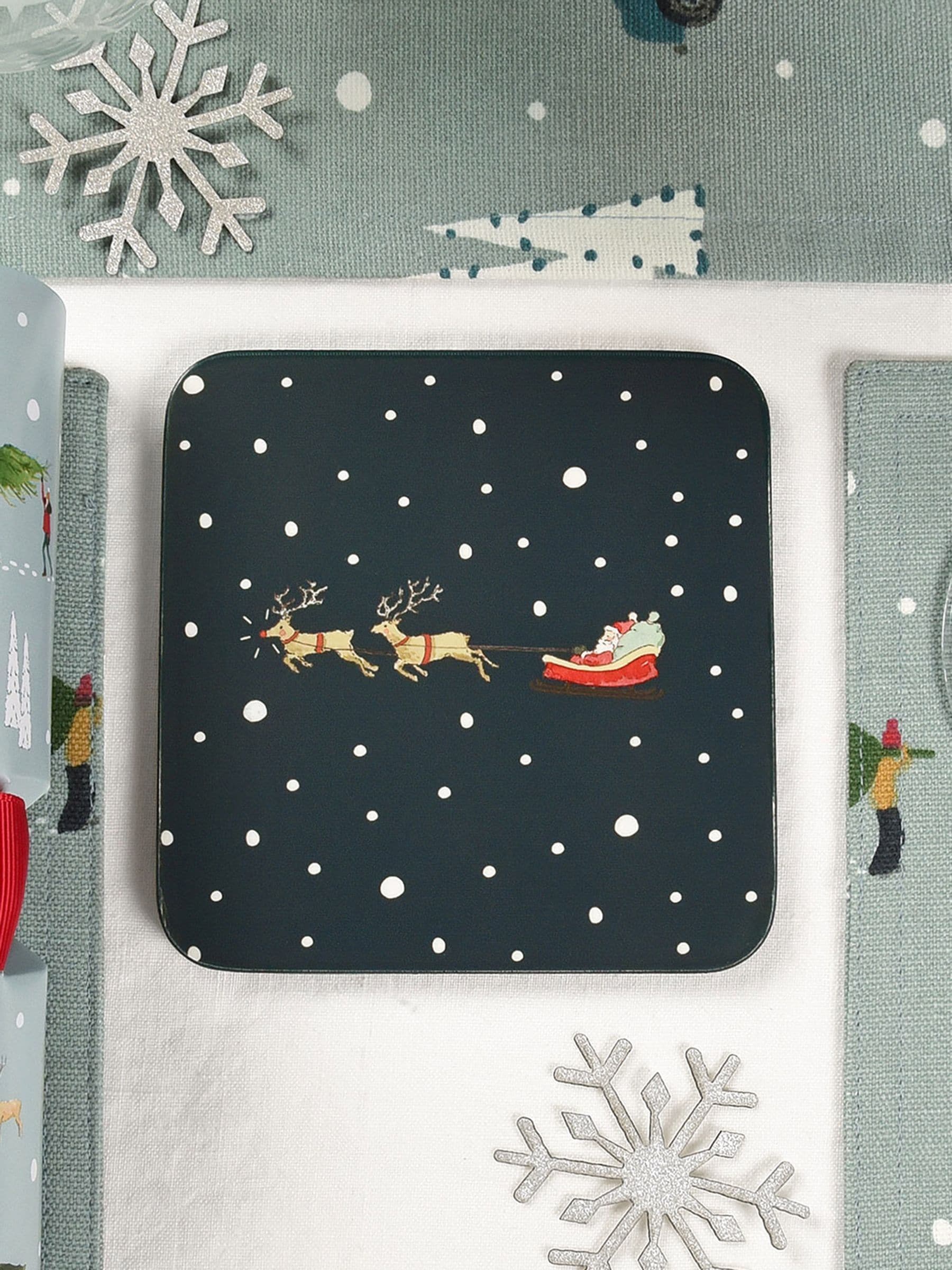 Sophie Allport Home for Christmas Coasters Set of 4