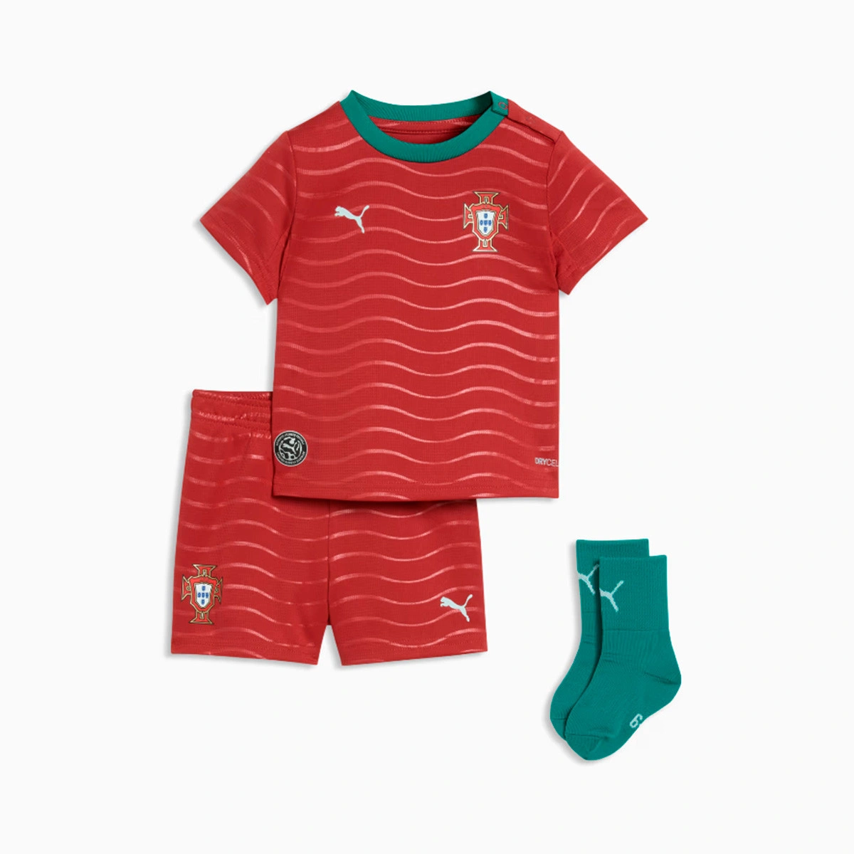 Conjunto Puma Portugal Primeiro Equipamento Mundial 2026 Bebé