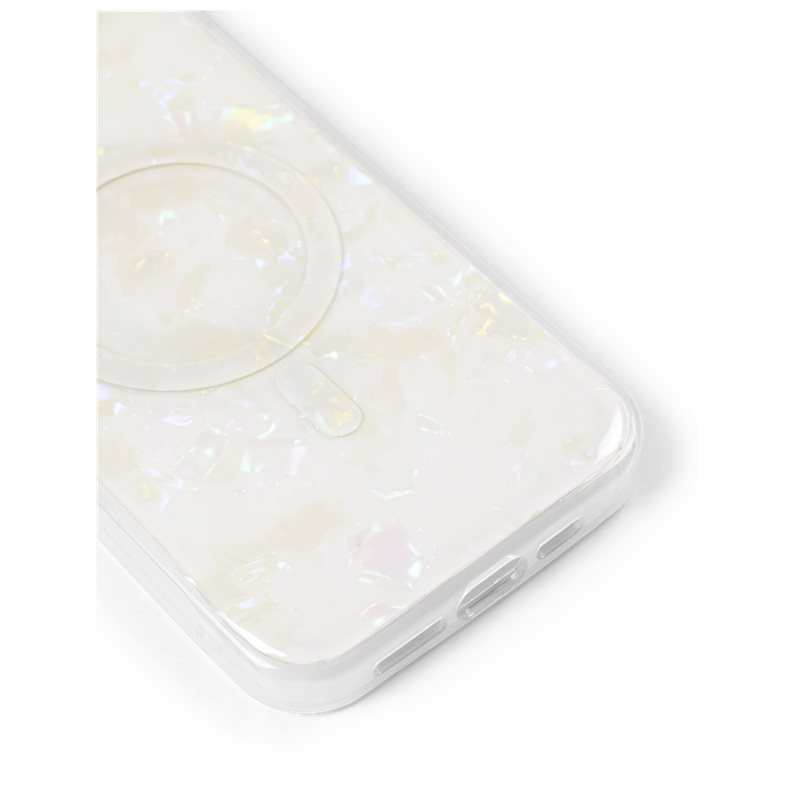 iPhone 14 Pro Max MagSafe Hardcase Hülle Pearlized Case Recycled (IDPLCMS-I2267P-10) - Weiss