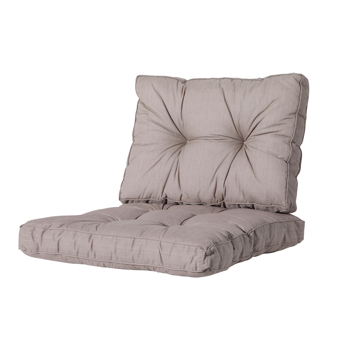Madison Basic taupe Zitkussen - Set van 2