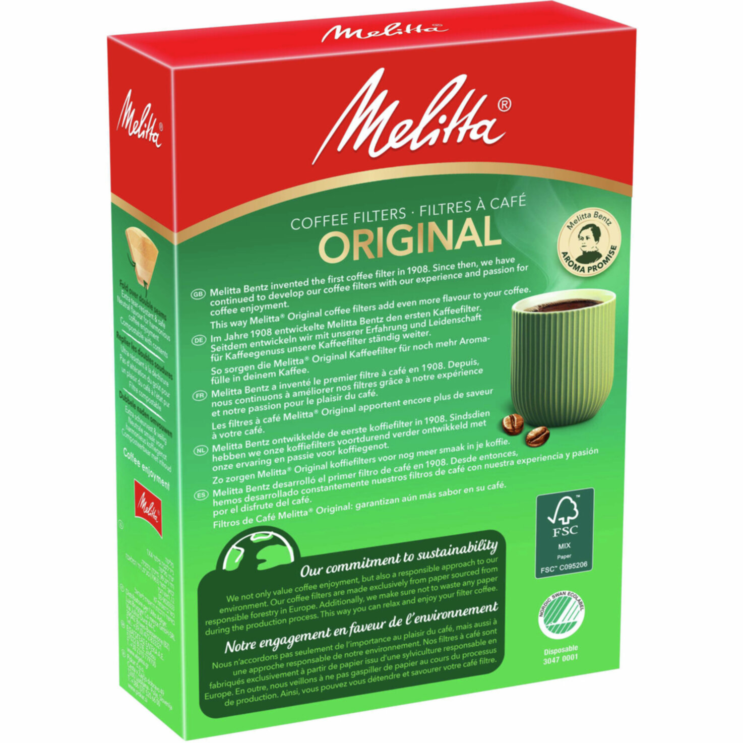Melitta Filtertüten 102/80 Naturbraun