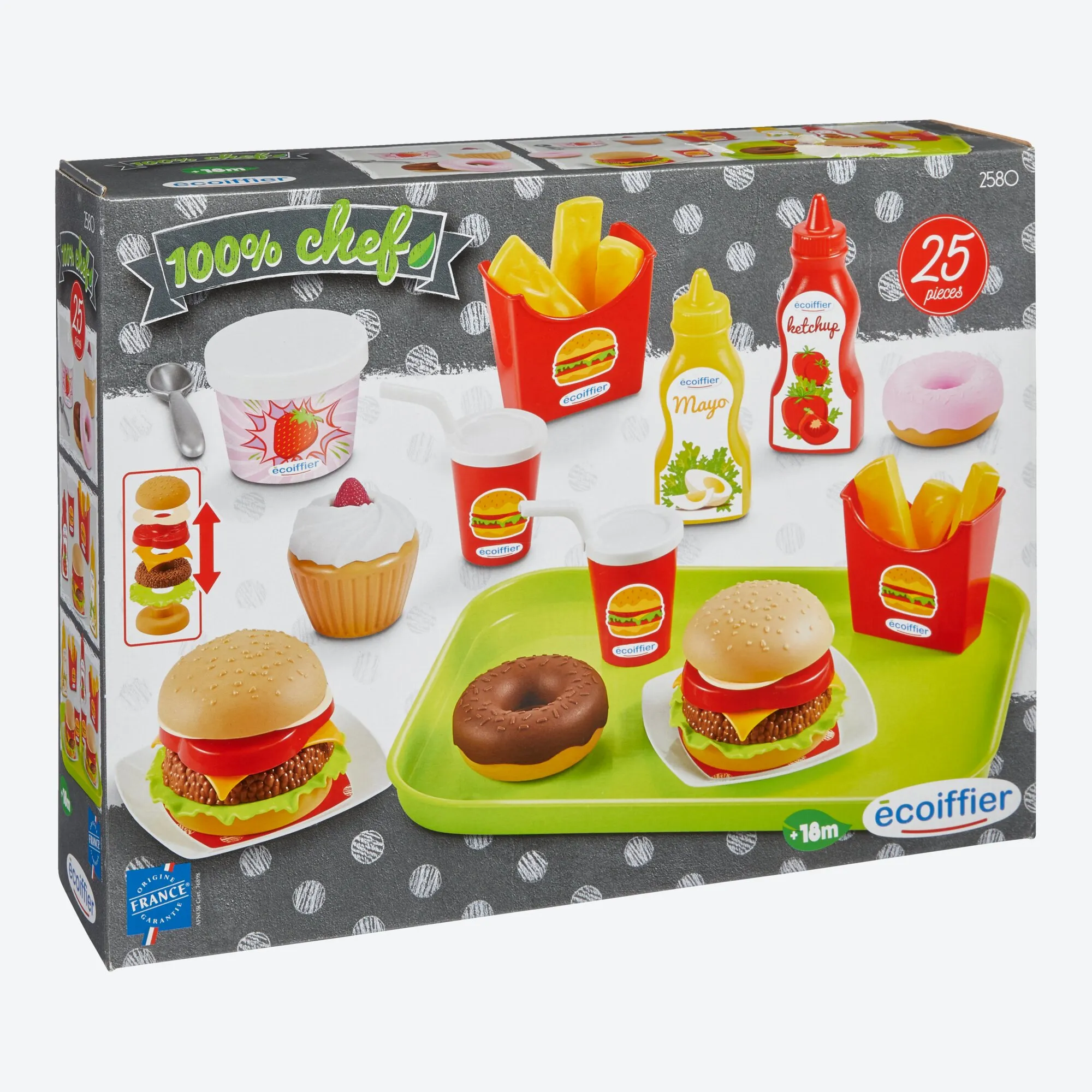 Hamburger-Set mit Zubehör, 25-teilig