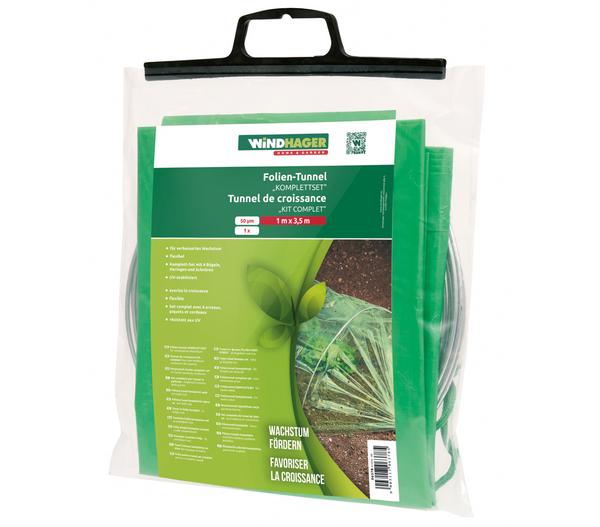 Windhager Folientunnel, 3,5 m x 1 m