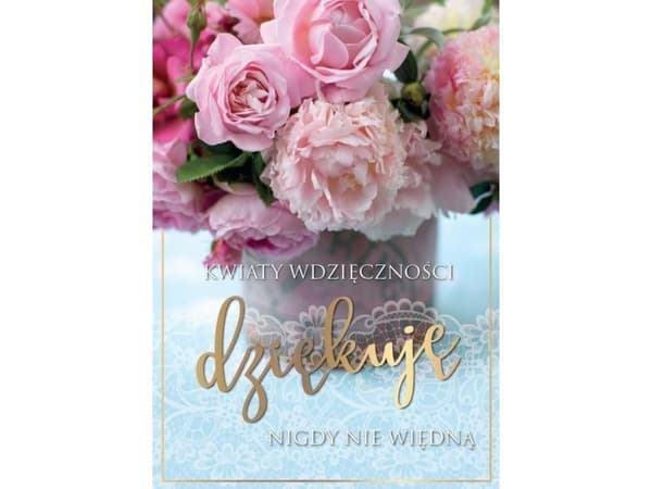 COUPLING Ticket Thank you, flowers, glitter PR-373