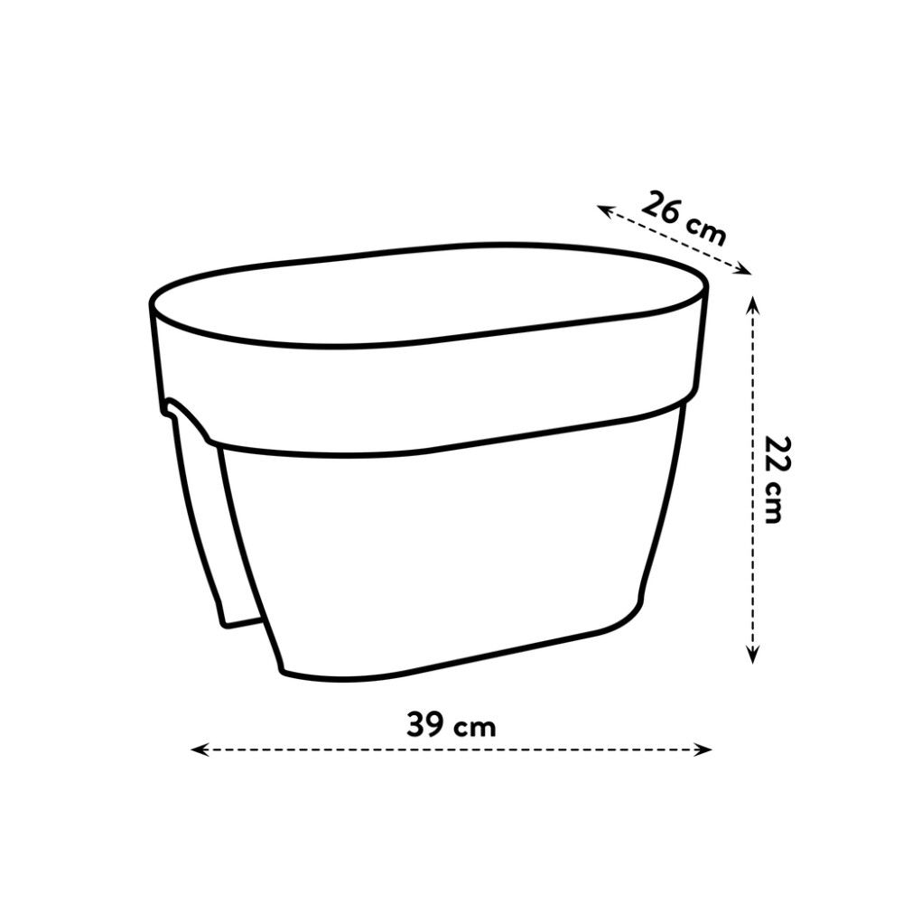 BALKONGKASSE ELHO VIBIA CAMPANA 39 CM HVIT