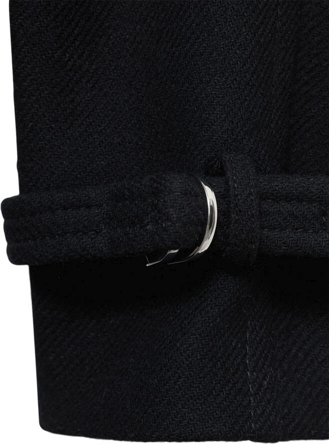 MANGO Maxi lapel Manteco wool coat Black