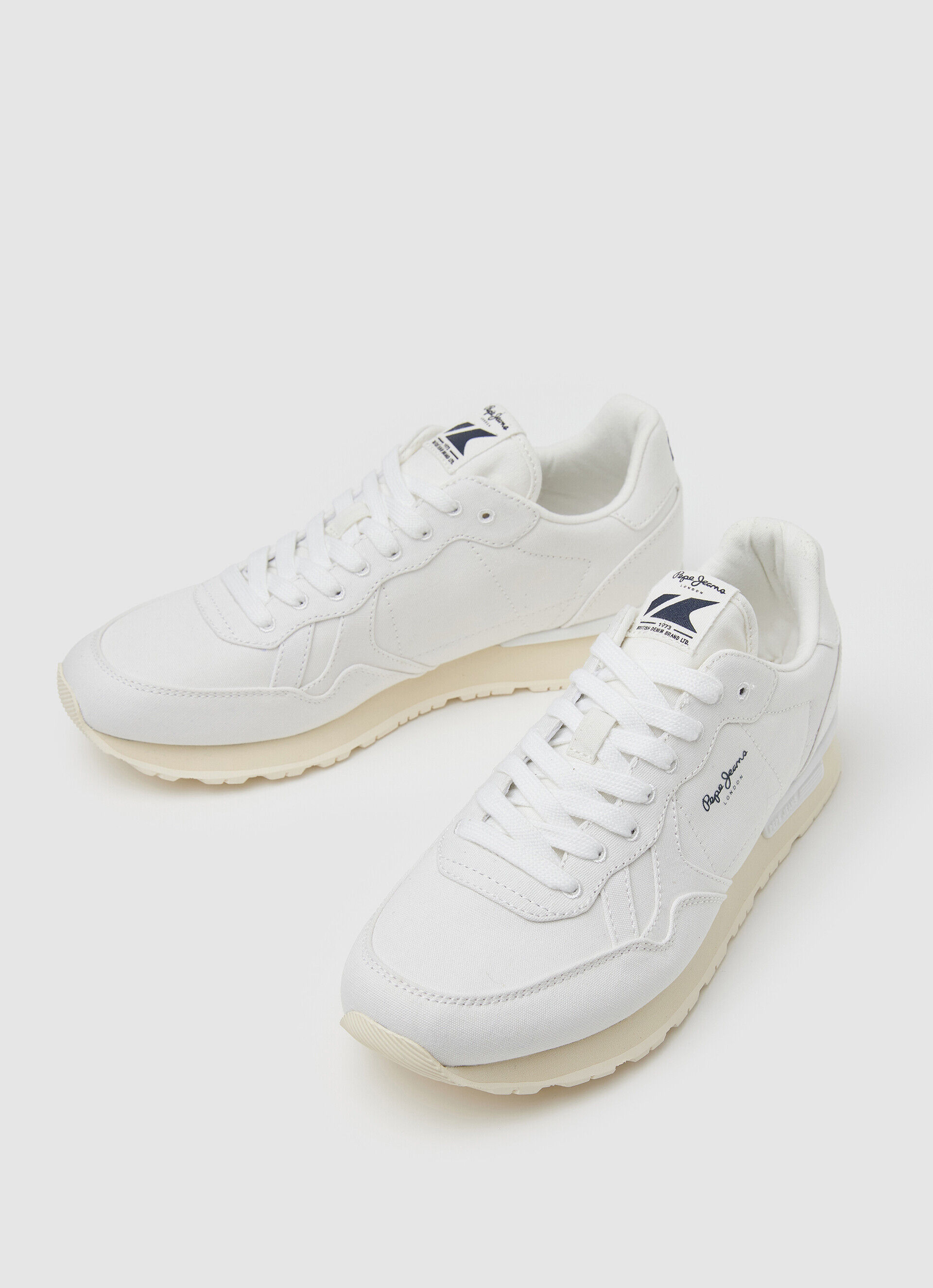 Tênis retrô britânico ecológico - branco-creme